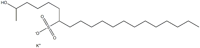 2-Hydroxyicosane-7-sulfonic acid potassium salt Struktur