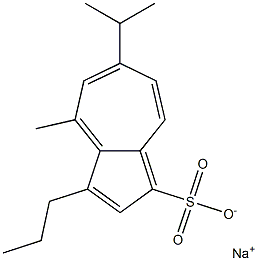 6-Isopropyl-3-propyl-4-methylazulene-1-sulfonic acid sodium salt Struktur