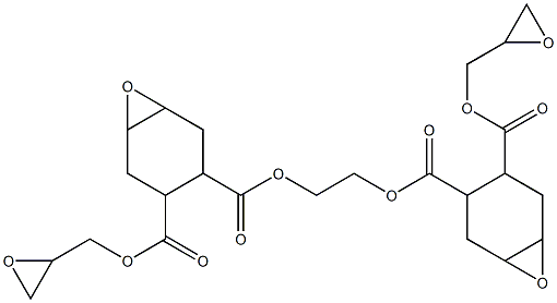 Bis[2-(glycidyloxycarbonyl)-4,5-epoxy-1-cyclohexanecarboxylic acid]ethylene ester Struktur