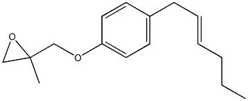 4-(2-Hexenyl)phenyl 2-methylglycidyl ether Struktur