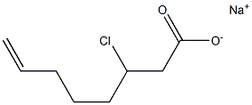 3-Chloro-7-octenoic acid sodium salt Struktur