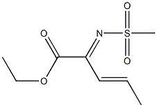 2-(Methylsulfonylimino)-3-pentenoic acid ethyl ester Struktur