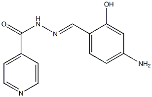 4-Amino-2-hydroxybenzaldehyde isonicotinoyl hydrazone Struktur