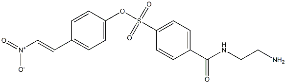 4-[4-[(E)-2-Nitroethenyl]phenoxysulfonyl]-N-(2-aminoethyl)benzamide Struktur