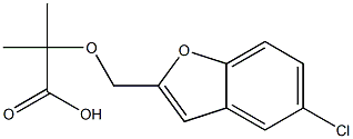 2-[(5-Chlorobenzofuran-2-yl)methoxy]-2-methylpropionic acid Struktur