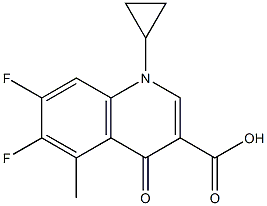 1,4-Dihydro-1-cyclopropyl-5-methyl-4-oxo-6,7-difluoroquinoline-3-carboxylic acid Struktur