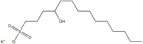 4-Hydroxytetradecane-1-sulfonic acid potassium salt Struktur