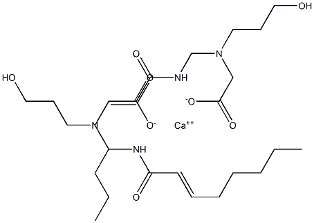 Bis[N-(3-hydroxypropyl)-N-(2-octenoylaminomethyl)glycine]calcium salt Struktur