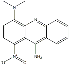 4-(Dimethylamino)-9-amino-1-nitroacridine Struktur