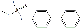 Thiophosphoric acid O,O-dimethyl O-[p-phenylphenyl] ester Struktur