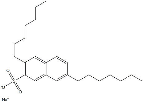 3,7-Diheptyl-2-naphthalenesulfonic acid sodium salt Struktur