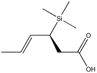 (3S,4E)-3-(Trimethylsilyl)-4-hexenoic acid Struktur