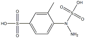 3-Methyl-4-(2-sulfohydrazino)benzenesulfonic acid Struktur