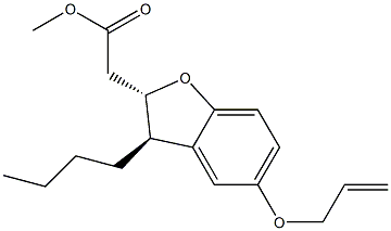 (2S,3R)-3-Butyl-5-[(2-propenyl)oxy]-2,3-dihydrobenzofuran-2-acetic acid methyl ester Struktur