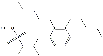 3-(2,3-Dipentylphenoxy)butane-2-sulfonic acid sodium salt Struktur