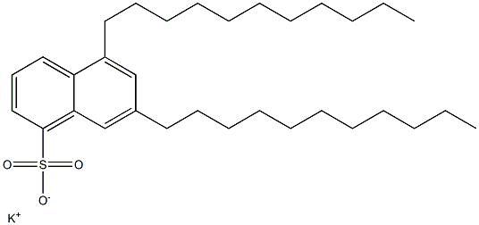 5,7-Diundecyl-1-naphthalenesulfonic acid potassium salt Struktur