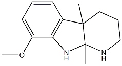 8-Methoxy-4a,9a-dimethyl-2,3,4,4a,9,9a-hexahydro-1H-pyrido[2,3-b]indole Struktur