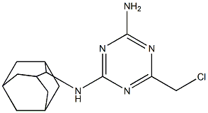 2-(2-Adamantylamino)-4-amino-6-chloromethyl-1,3,5-triazine Struktur