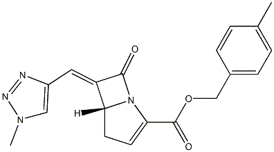 (5R,6E)-6-[(1-Methyl-1H-1,2,3-triazol)-4-yl]methylene-7-oxo-1-azabicyclo[3.2.0]hept-2-ene-2-carboxylic acid 4-methylbenzyl ester Struktur