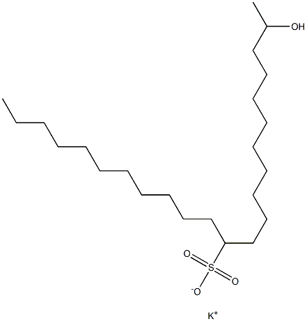 2-Hydroxytricosane-12-sulfonic acid potassium salt Struktur