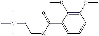 [2-[(2,3-Dimethoxybenzoyl)thio]ethyl]trimethylaminium Struktur