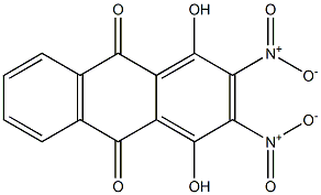 1,4-Dihydroxy-2,3-dinitroanthraquinone Struktur