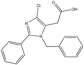 1-Benzyl-4-chloro-2-(phenyl)-1H-imidazole-5-acetic acid Struktur