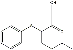 4-(Phenylthio)-2-hydroxy-2-methyl-3-octanone Struktur