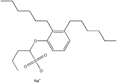 1-(2,3-Dihexylphenoxy)butane-1-sulfonic acid sodium salt Struktur