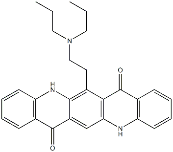 6-[2-(Dipropylamino)ethyl]-5,12-dihydroquino[2,3-b]acridine-7,14-dione Struktur