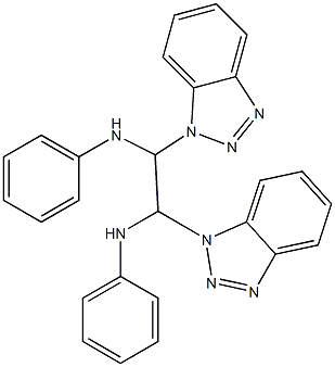 1,2-Bis(1H-benzotriazol-1-yl)-1,2-bisanilinoethane Struktur