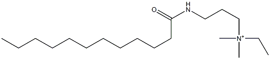 N-Ethyl-N,N-dimethyl-3-[(1-oxododecyl)amino]1-propanaminium Struktur