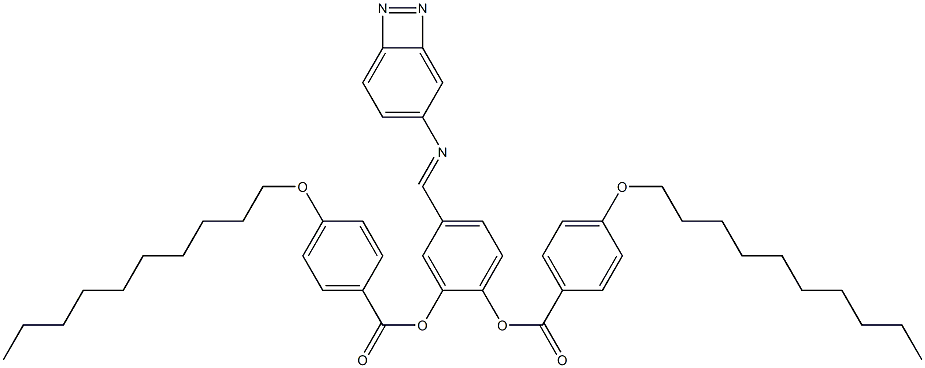 Bis[4-(decyloxy)benzoic acid]4-[(azobenzen-4-yl)iminomethyl]-1,2-phenylene ester Struktur