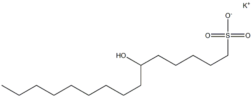 6-Hydroxypentadecane-1-sulfonic acid potassium salt Struktur