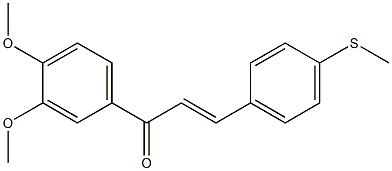 4-(Methylthio)-3',4'-dimethoxychalcone Struktur