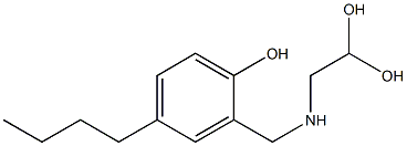 2-[(2,2-Dihydroxyethyl)aminomethyl]-4-butylphenol Struktur