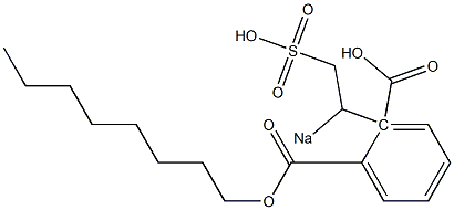 Phthalic acid 1-octyl 2-(1-sodiosulfoethyl) ester Struktur