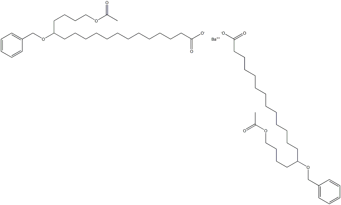 Bis(14-benzyloxy-18-acetyloxystearic acid)barium salt Struktur