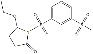 5-Ethoxy-1-[[3-(methylsulfonyl)phenyl]sulfonyl]pyrrolidin-2-one Struktur