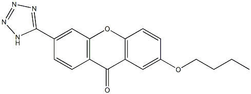 3-(1H-Tetrazol-5-yl)-7-butoxy-9H-xanthen-9-one Struktur