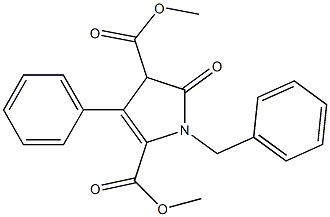 1-Benzyl-3-phenyl-5-oxo-4,5-dihydro-1H-pyrrole-2,4-dicarboxylic acid dimethyl ester Struktur