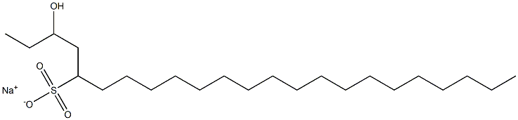 3-Hydroxytricosane-5-sulfonic acid sodium salt Struktur