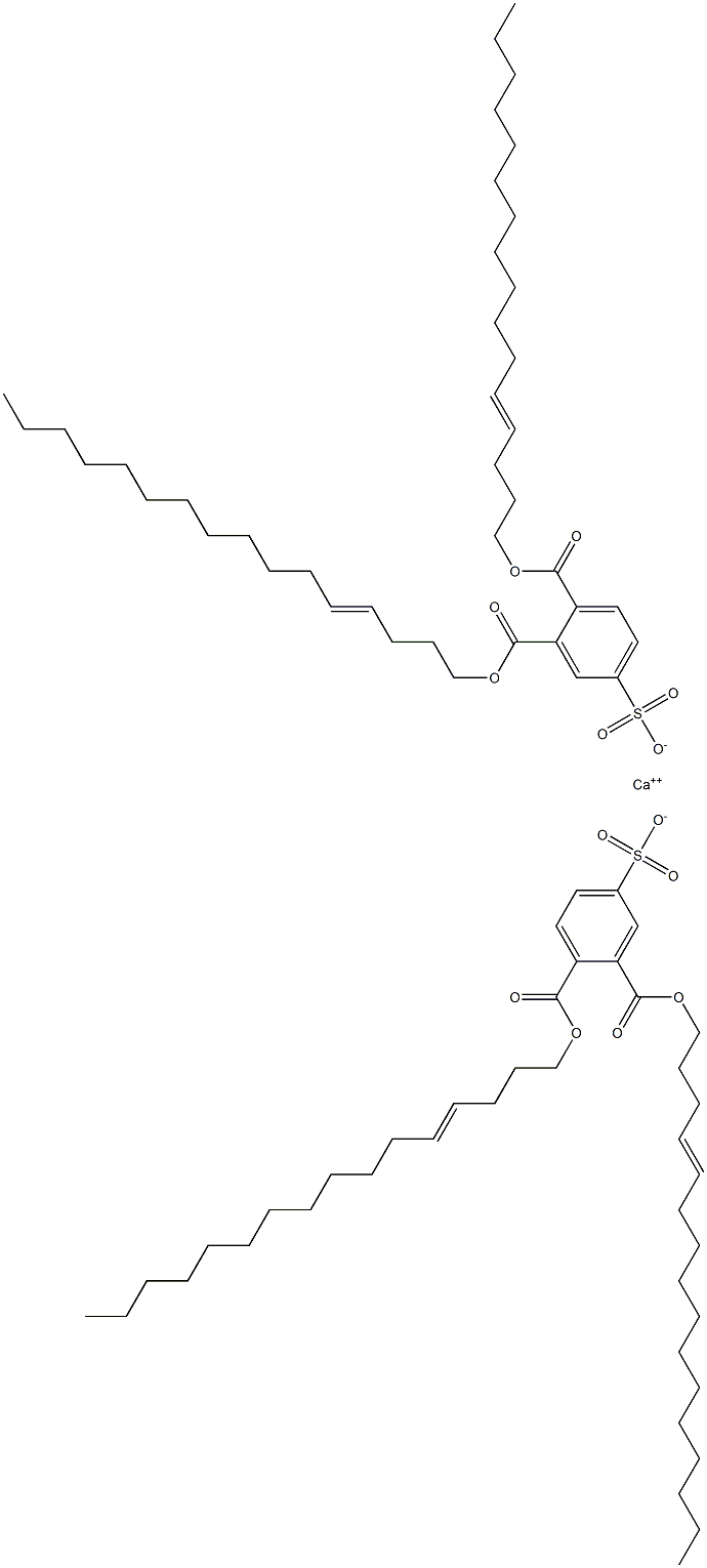 Bis[3,4-di(4-hexadecenyloxycarbonyl)benzenesulfonic acid]calcium salt Struktur