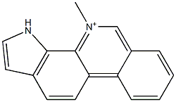 4-Methyl-3H-pyrrolo[3,2-c]phenanthridin-4-ium Struktur