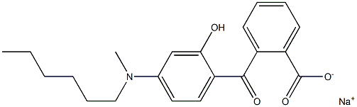 o-[4-(N-Hexyl-N-methylamino)-2-hydroxybenzoyl]benzoic acid sodium salt Struktur