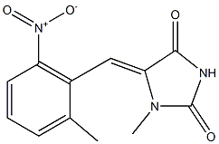 1-Methyl-5-[2-methyl-6-nitrobenzylidene]imidazolidine-2,4-dione Struktur