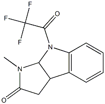 3,3a,8,8a-Tetrahydro-1-methyl-8-(trifluoroacetyl)pyrrolo[2,3-b]indol-2(1H)-one Struktur