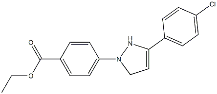 4-[3-(4-Chlorophenyl)-3-pyrazolin-1-yl]benzoic acid ethyl ester Struktur