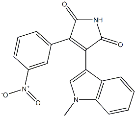 3-(1-Methyl-1H-indol-3-yl)-4-(3-nitrophenyl)-1H-pyrrole-2,5-dione Struktur