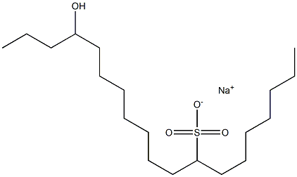 16-Hydroxynonadecane-8-sulfonic acid sodium salt Struktur